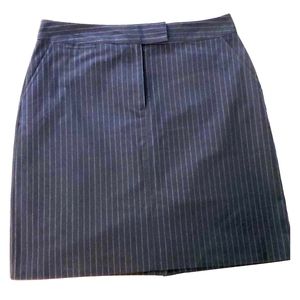 Talbots Navy Blue Pinstripe Pencil Skirt